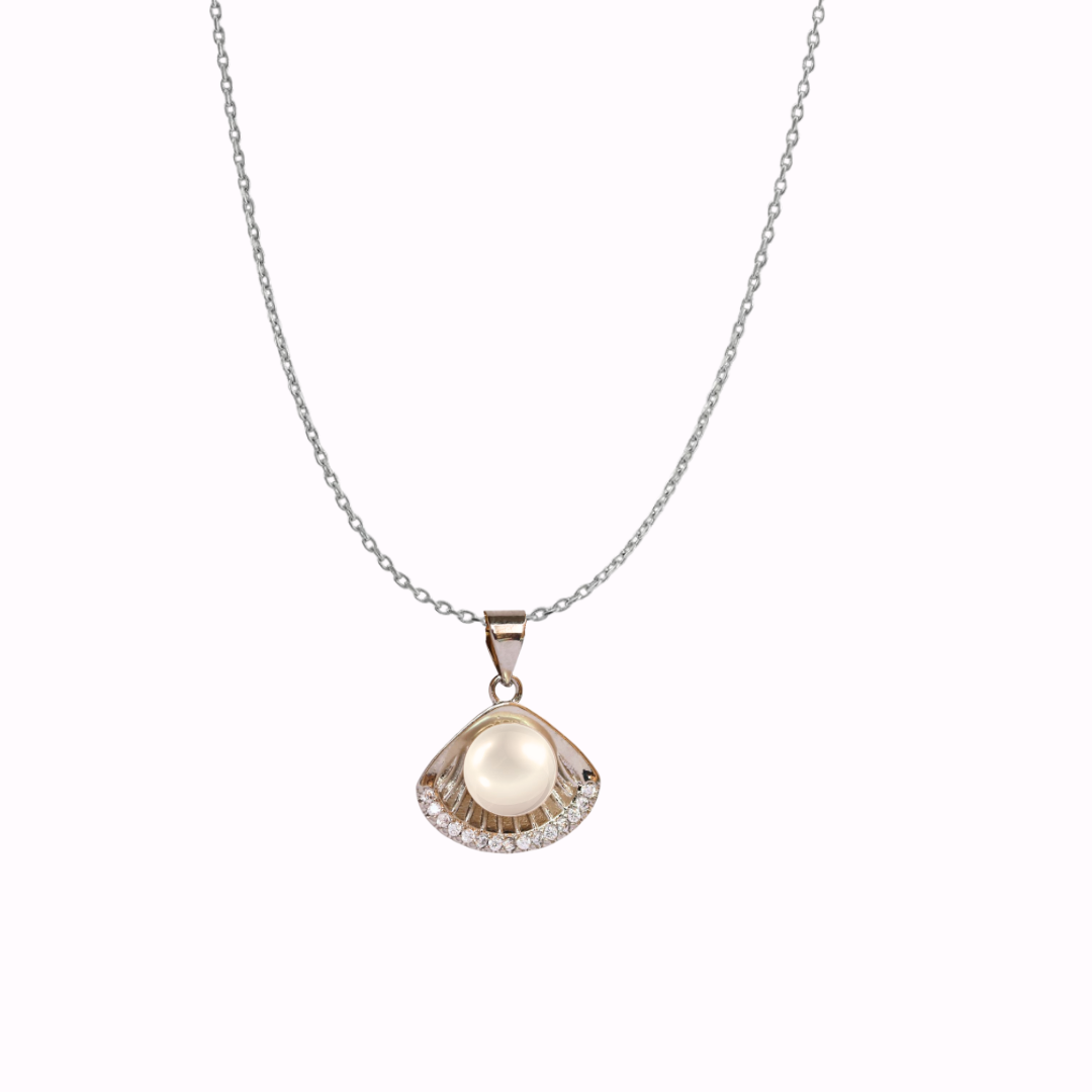 Silver Morningdew Pearl Pendant Set