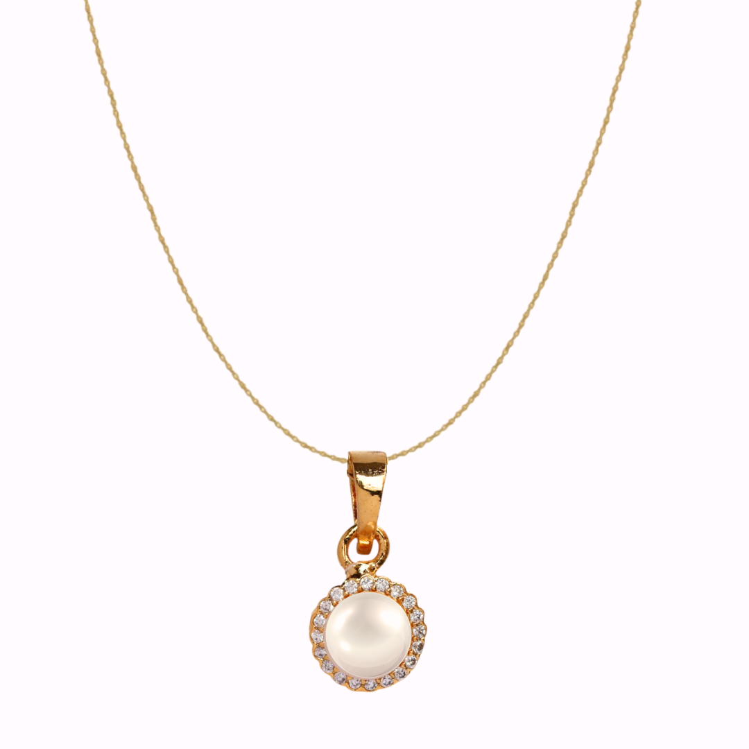 Golden Majestia Pearl Pendant Set