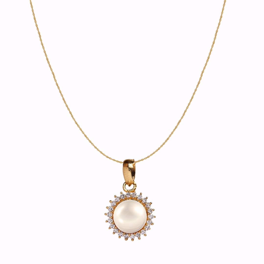 Golden Imperia Pearl Pendant Set