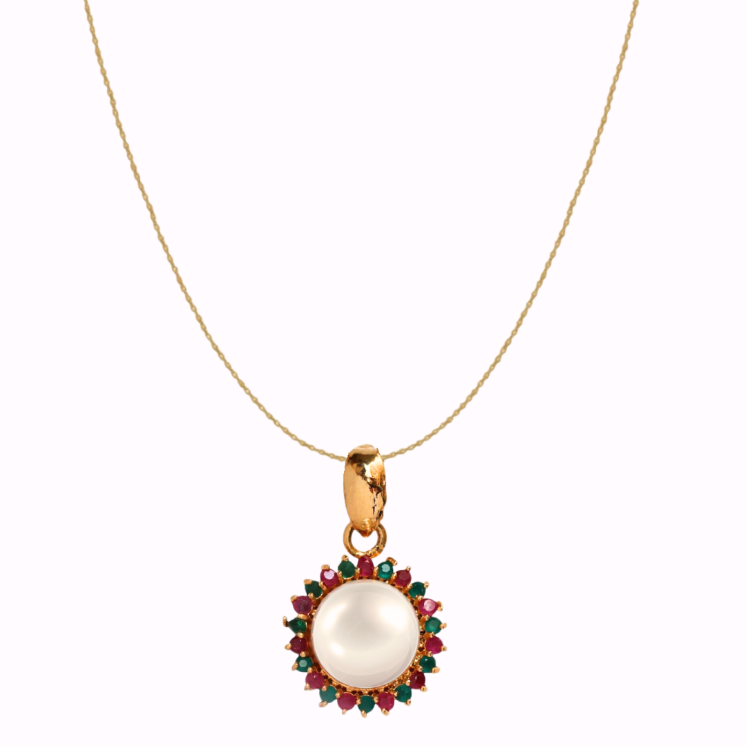 Golden Oceara Pearl Pendant Set