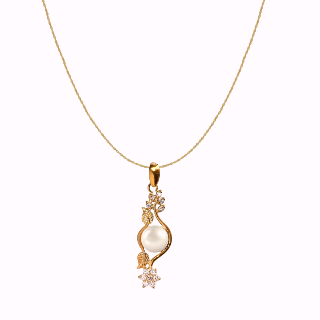 Golden Goldora Pearl Pendant Set