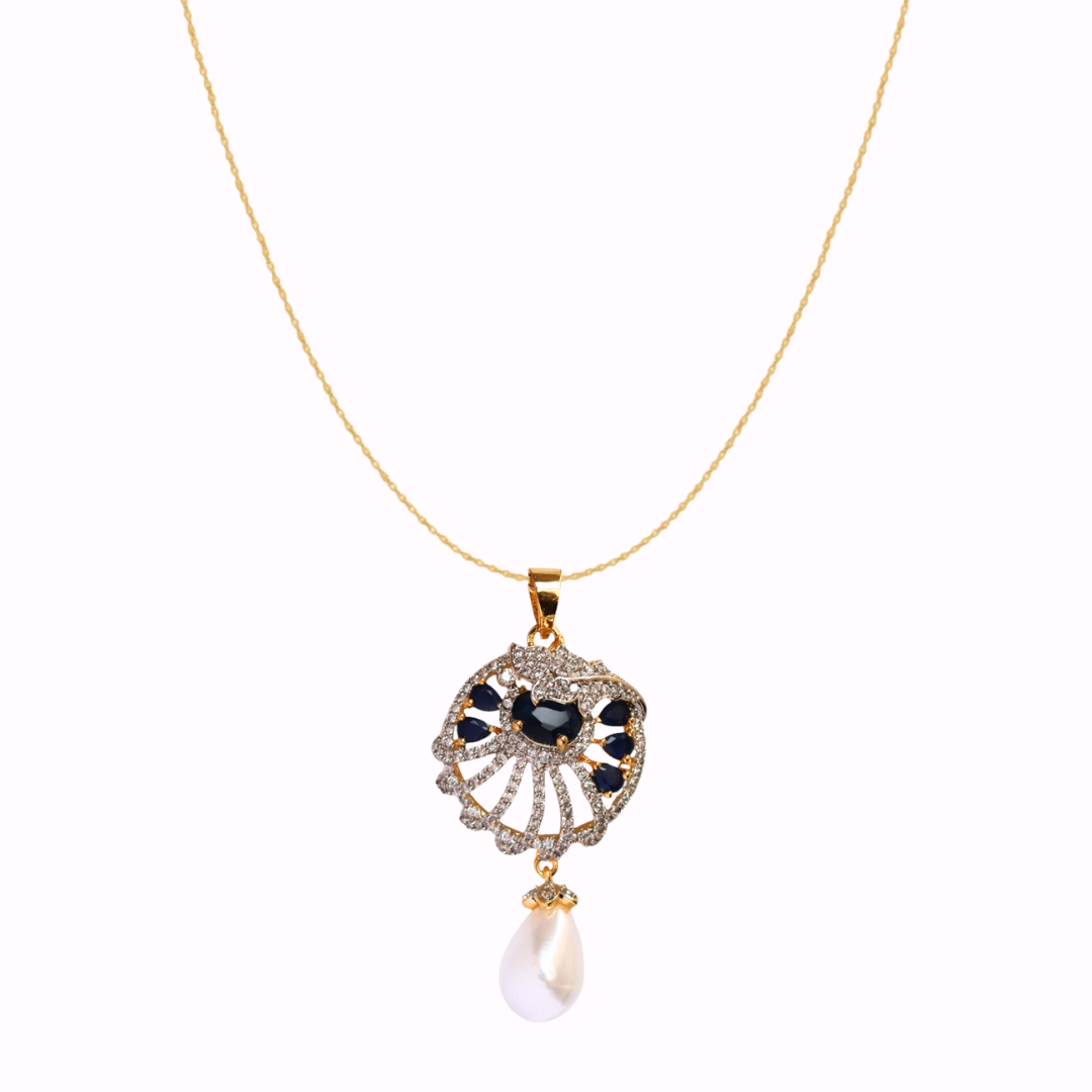 Sapphire Velora Pearl Pendant Set