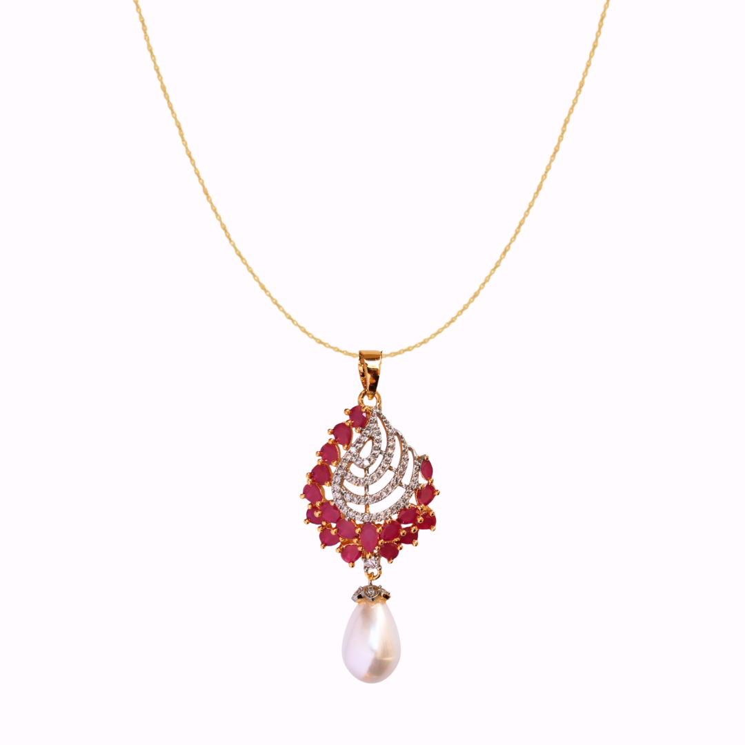 Ruby Oceana Pearl Pendant Set