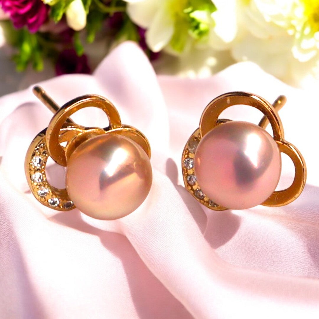 Lavender Lilac Pearl Studs