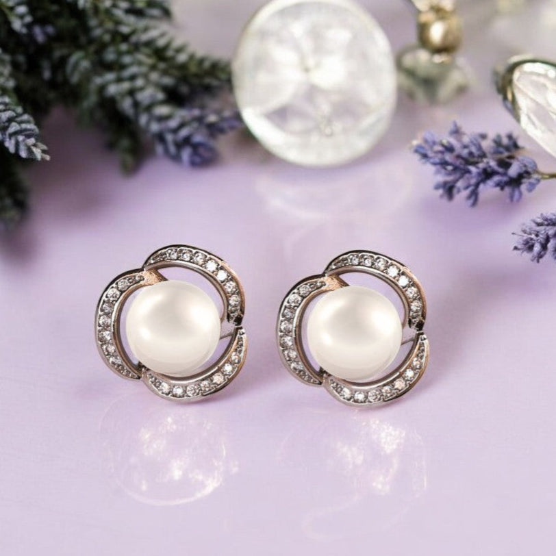Silver Starwave Pearl Pendant Set