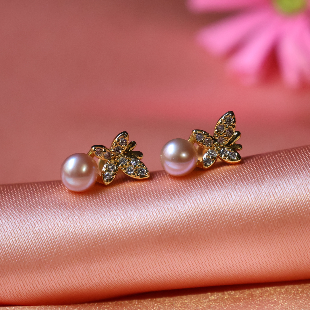 Lavender Mystic Pearl Studs