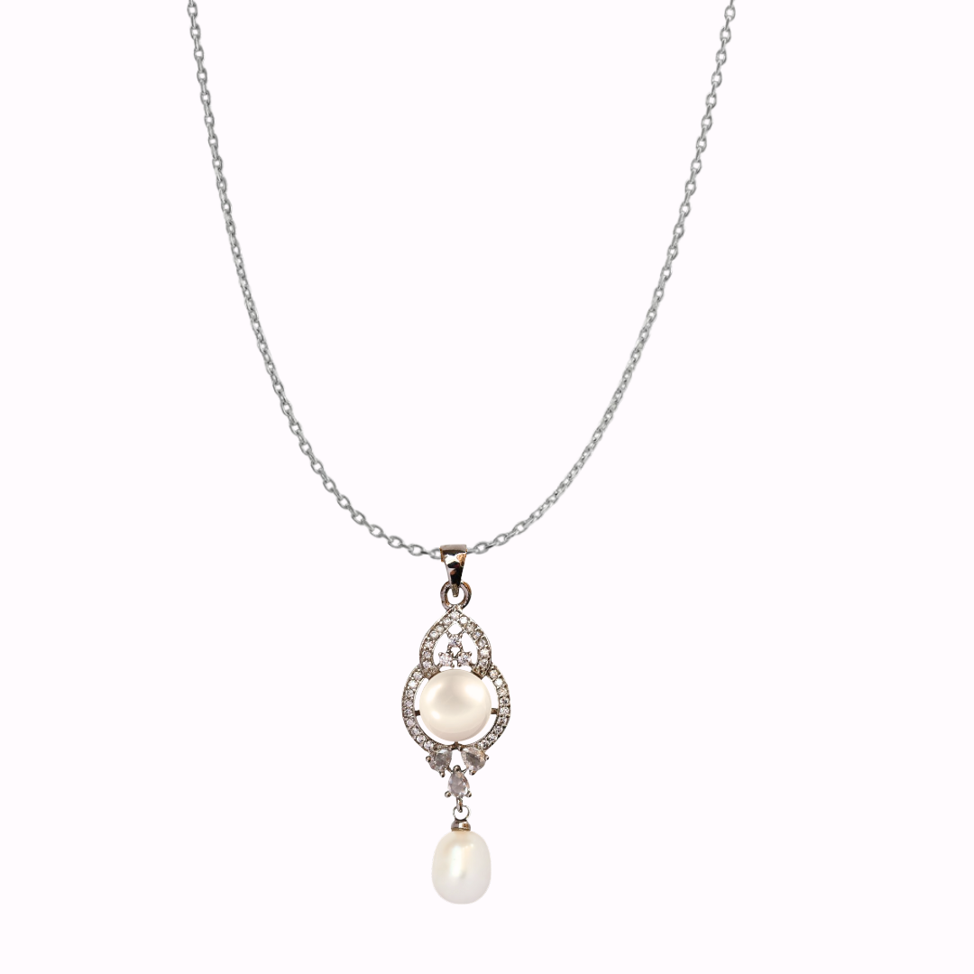 Silver Seamist Pearl Pendant Set