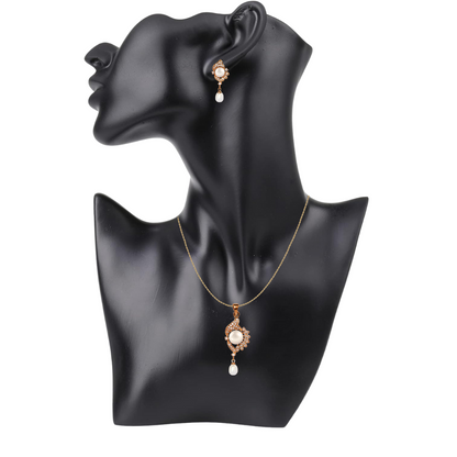 Golden Ethereal Pearl Pendant Set