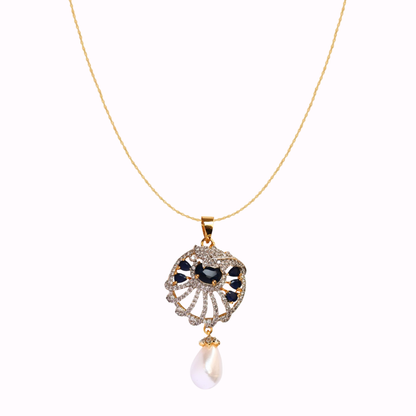 Sapphire Velora Pearl Pendant Set
