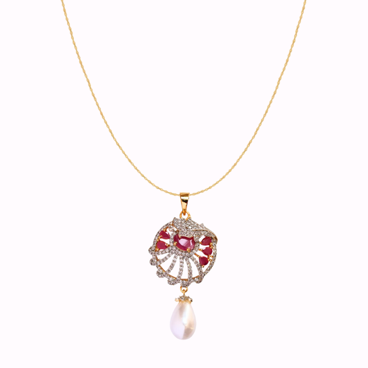Ruby Velora Pearl Pendant Set
