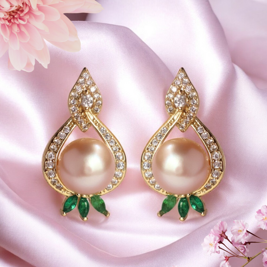 Peach Exquisite Pearl Studs