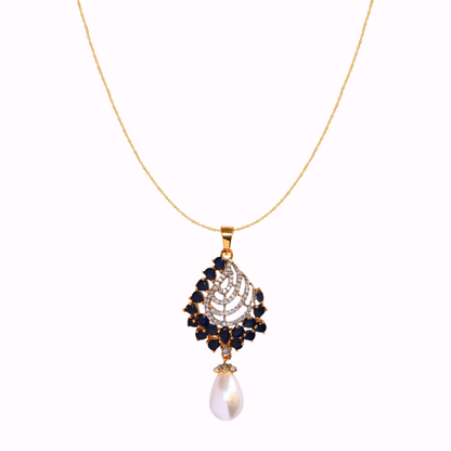 Sapphire Oceana Pearl Pendant Set