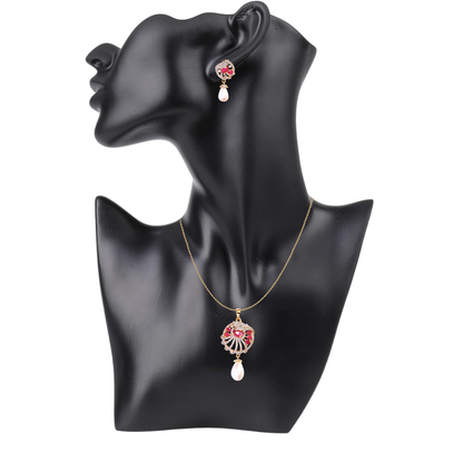 Ruby Velora Pearl Pendant Set