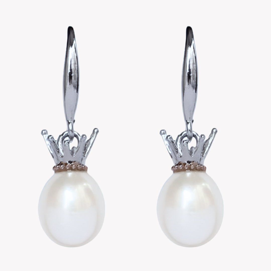 Silver Lunar Pearl Drops