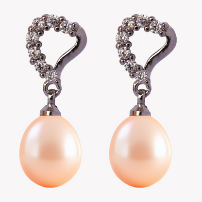 Peach Elegant Pearl Drops