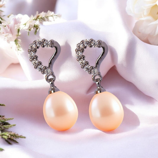 Peach Elegant Pearl Drops