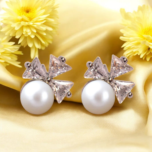 Silver Royal Pearl Studs