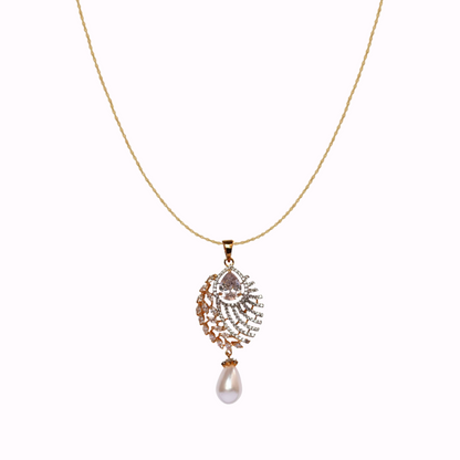 Golden Opulence Pearl Pendant Set