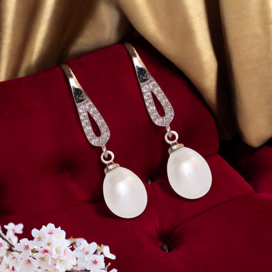 Silver Aqua Pearl Drops