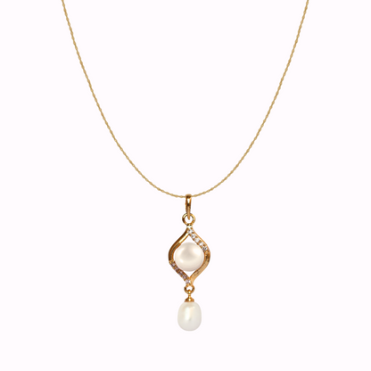 Golden Splendour Pearl Pendant Set