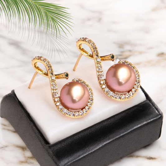 Lavender Gleam Pearl Studs