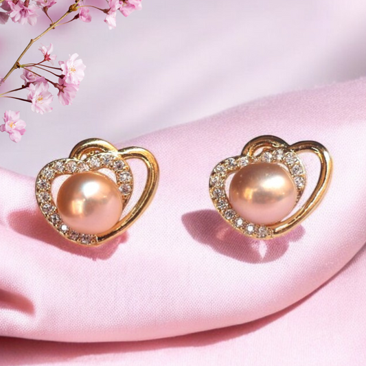 Peach Exotic Pearl Studs