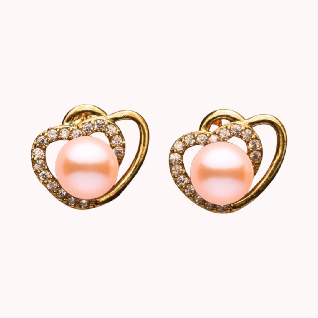 Peach Exotic Pearl Studs