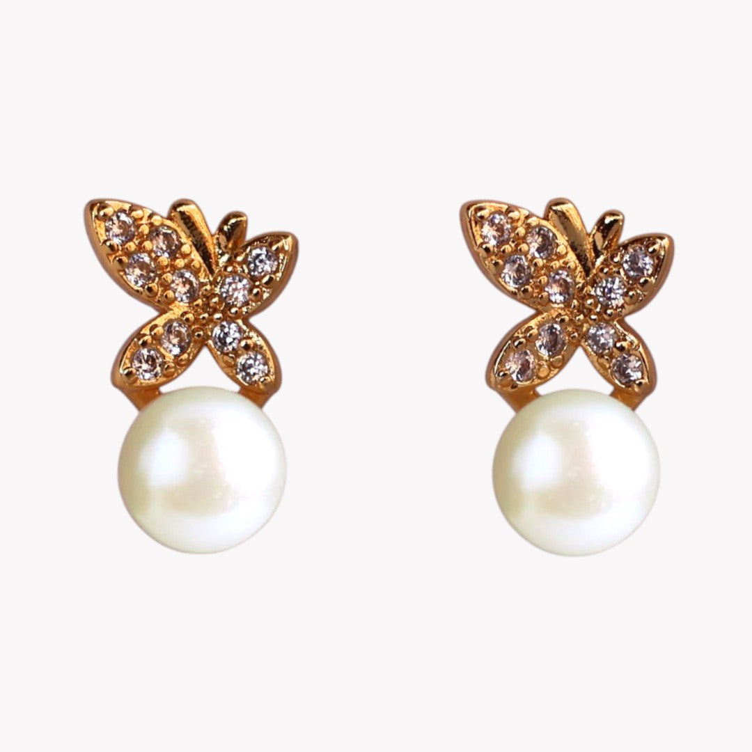 Golden Mystic Pearl Studs