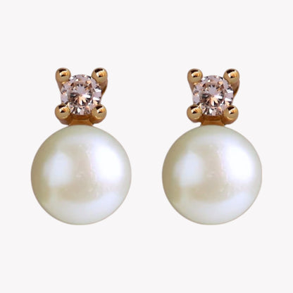 Golden Crest Pearl Studs