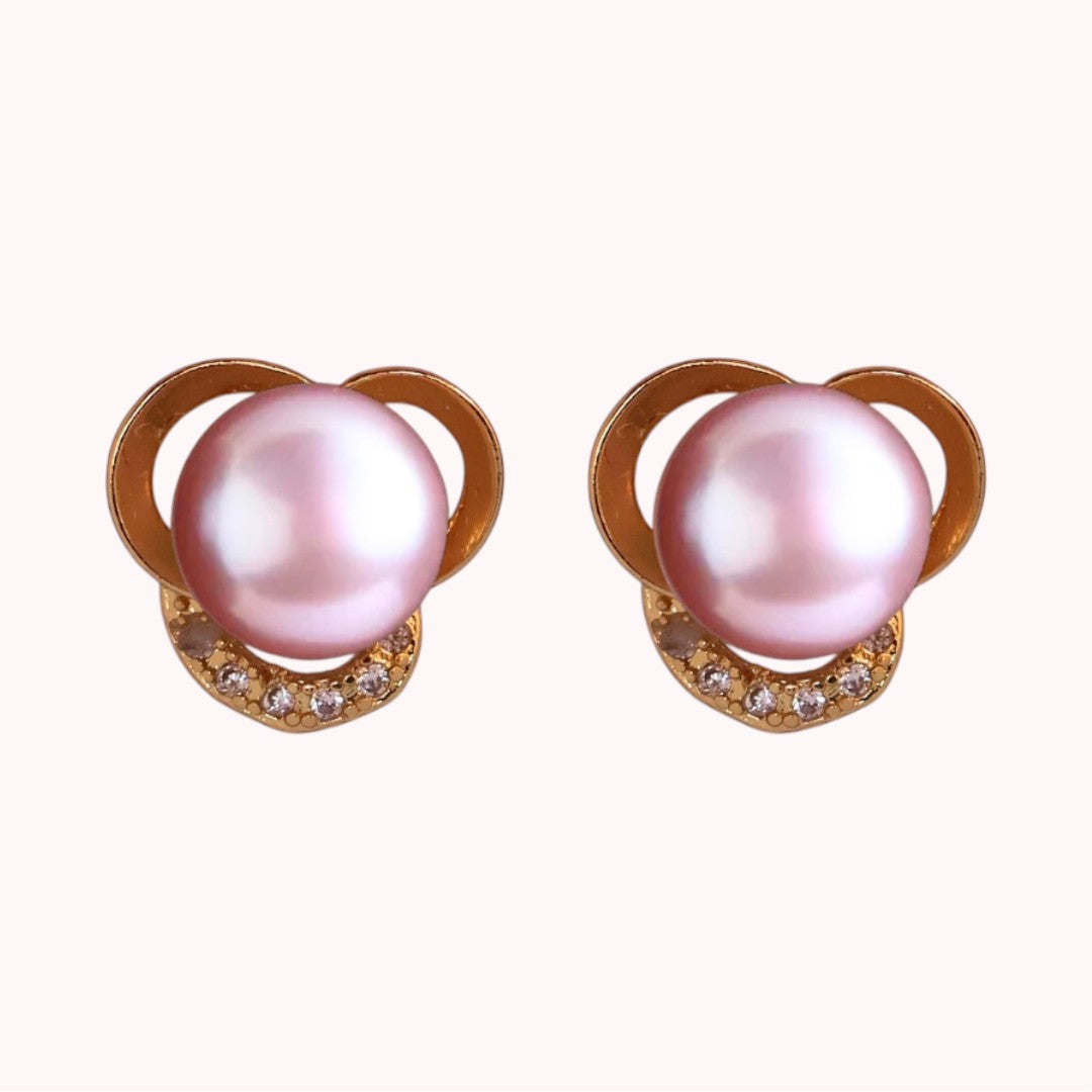 Lavender Lilac Pearl Studs