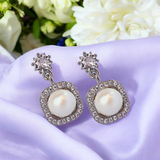 Silver Majestic Pearl Drops